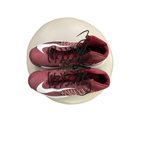 Nike Hyperdunk 2013 High-Top Basketball Shoes Red & White Mens Size 9 - Picture 4 of 7